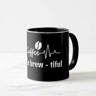 plezier Koffie Werk Quote koffie is brouwsel - tif Mok