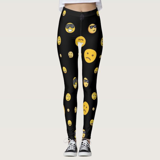 Plezier, liefde, glimlachen, gelukkig schattige em leggings (Voorkant)