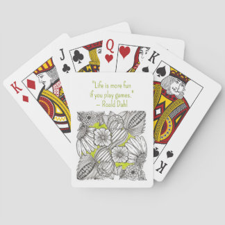 Plezier maken met BW Floral Doodle Pokerkaarten