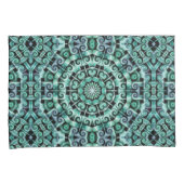 plezier met Blauwgroen en zwart Kussensloop (Voorkant-Rechts)