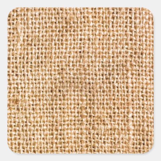 Plezier met Burlap Vierkante Sticker (Voorkant)