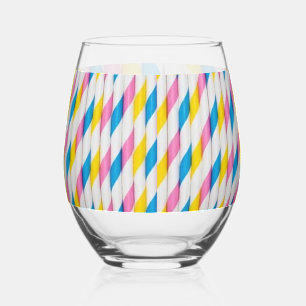 Plezier met rietjes! Drinkglazen Wijnglas Zonder Voet