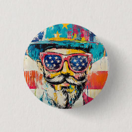 Plezier op 4 juli ronde button 3,2 cm