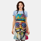 Plezier op 4 juli schort (Gedragen)