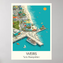 Plezier op de Weirs New Hampshire Boardwalk
