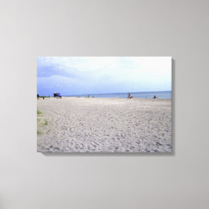 Plezier op het strand canvas afdruk