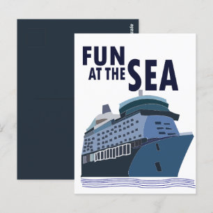 Plezier op het Zee cruiseschip Briefkaart