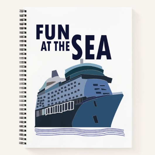 Plezier op het zeecruiseschip  notitieboek (Voorkant)