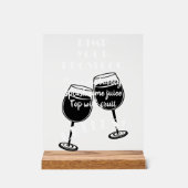 Plezier Pimp Uw Prosecco Cocktail Bar Instructies Acryl Bord (Voorkant)