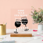 Plezier Pimp Uw Prosecco Cocktail Bar Instructies Acryl Bord (Huwelijk)