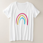 Plezier Rainbow Vrouwen Plus Size T-shirt (Design voorkant)