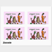 plezier rechthoekige sticker (Vel)