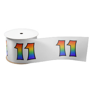 Plezier, regenboogpatroon "11" Evenementnummer (gr Lint