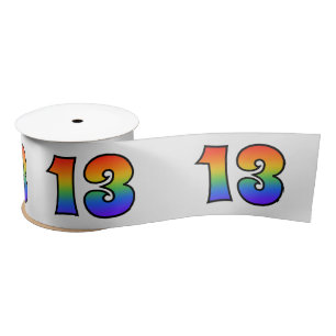 Plezier, regenboogpatroon "13" Evenementnummer (gr Lint