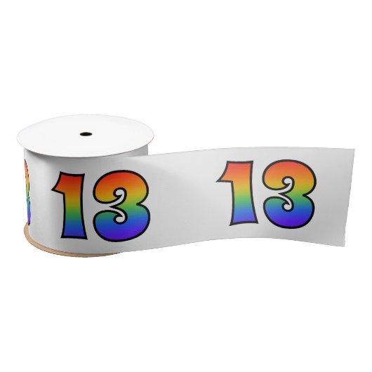 Plezier, regenboogpatroon "13" Evenementnummer (gr Lint (Spoel)