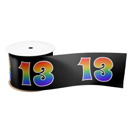 Plezier, regenboogpatroon "13" Evenementnummer (zw Lint (Spoel)
