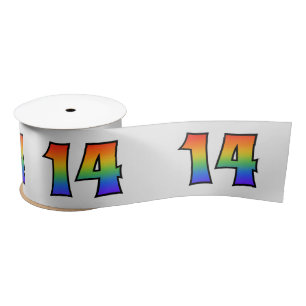Plezier, regenboogpatroon "14" Evenementnummer (gr Lint