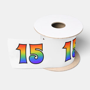 Plezier, regenboogpatroon "15" Evenementnummer (gr Lint