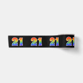 Plezier, regenboogpatroon "21" Evenementnummer (zw Lint (Voorkant)