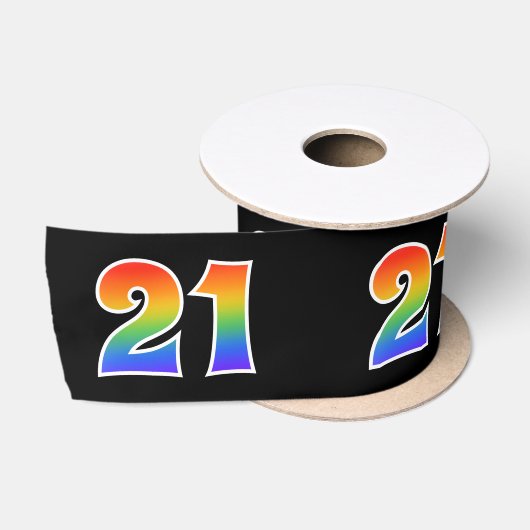 Plezier, regenboogpatroon "21" Evenementnummer (zw Lint (Spoel)
