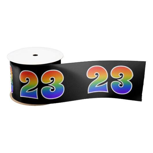 Plezier, regenboogpatroon "23" Evenementnummer (zw Lint (Spoel)