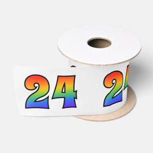 Plezier, regenboogpatroon "24" Evenementnummer (gr Lint
