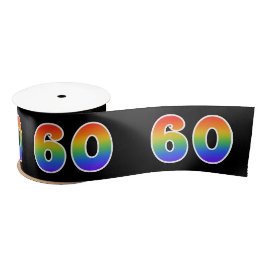 Plezier, regenboogpatroon "60" Evenementnummer (zw Lint (Spoel)