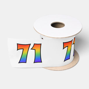 Plezier, regenboogpatroon "71" Evenementnummer (gr Lint