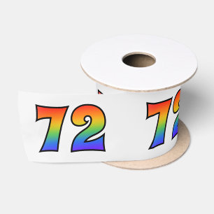 Plezier, regenboogpatroon "72" Evenementnummer (gr Lint
