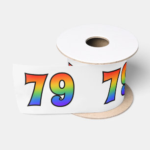 Plezier, regenboogpatroon "79" Evenementnummer (gr Lint