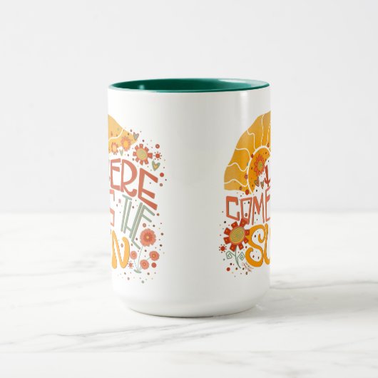 Plezier Retro Hier komt de Zon Inspirivity Mok (Midden)