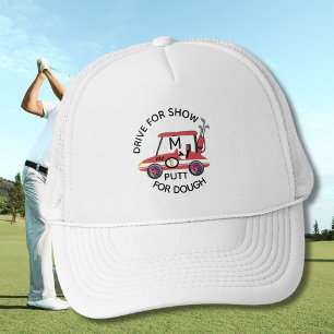 Plezier Rit Voor de Show Rood Monogram Karretje Trucker Pet