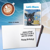 Plezier Runderhond Olieverf Textuur Hoes Kaart