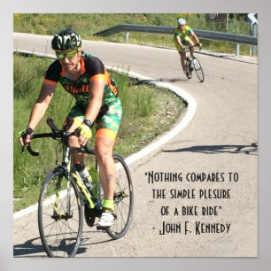 Plezier van een fietstocht poster