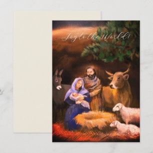 Plezier voor de wereld, kerststal, kerstkaart