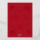 Plezier voor de Wereld Rode Folie Kerst Kaart (Achterkant)