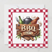 Plezier voor elk doel BBQ-feest Kaart (Voorkant)