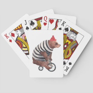 Plezierbeer met fiets pokerkaarten