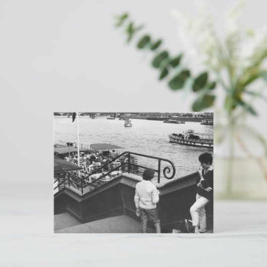 Plezierboten op de namen briefkaart (Staand voorkant)