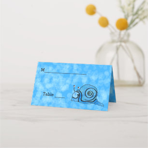 Plezierig Gelukkig Blauw Patroon Slak Helder Aqua