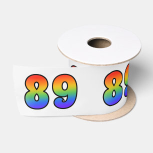 Plezierig, regenboogpatroon "89" evenementnummer ( lint