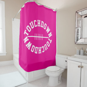 Plezierig Witte Sportieve Football TOUCHDOWN Op He Douchegordijn