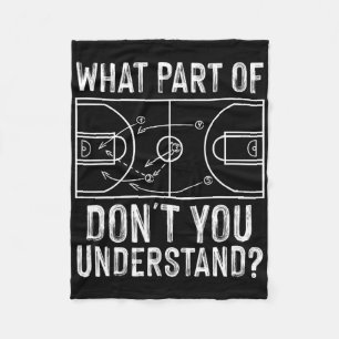 Plezierige Basketbal Coach Ontwerp Mannen Vrouwen Fleece Deken