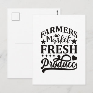 Plezierige boerenmarkt woordkunst Producten Briefkaart