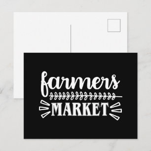Plezierige boerenmarkt woordkunst Producten  Briefkaart