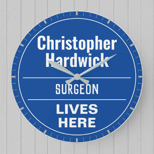 Plezierige chirurgische wandplaquette stijl grote klok