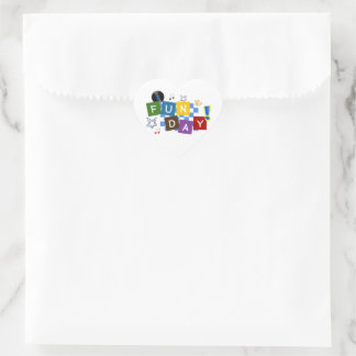 Plezierige dag hart sticker