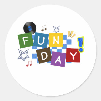 Plezierige dag ronde sticker