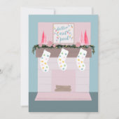 Plezierige Disco Roze Kerst Foto Feestdagenkaart (Voorkant)