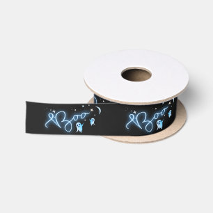 Plezierige Enge Zwarte Nacht Neon Blauwe Halloween Lint